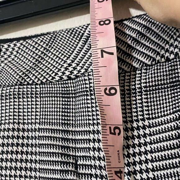 Express Columnist Plaid Houndstooth Boot Cut Ankle Pants Slacks Business Trouser - Picture 10 of 13